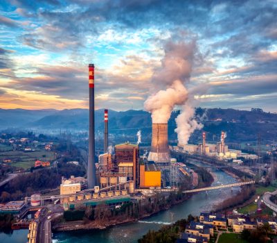 Soto de ribera combined cycle thermal power plant in Asturias, Spain.